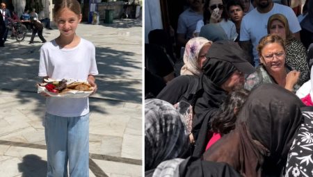 Eyüp Sultan’da ziyaretçilere kurabiye ikram etmek isteyen genç kız hayatının şokunu yaşadı